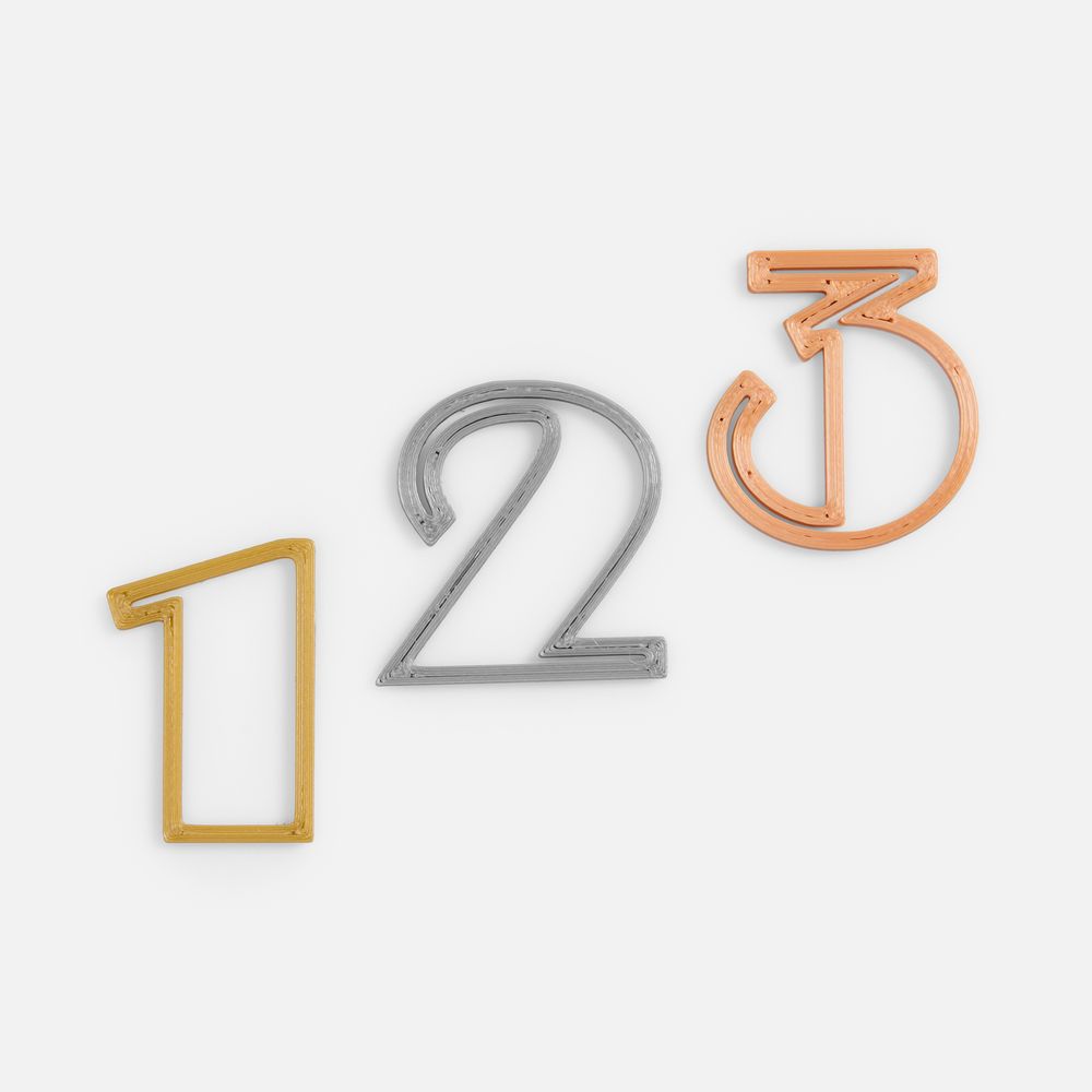 Подвеска Symbol, 3D-печать на заказ, цифра 2