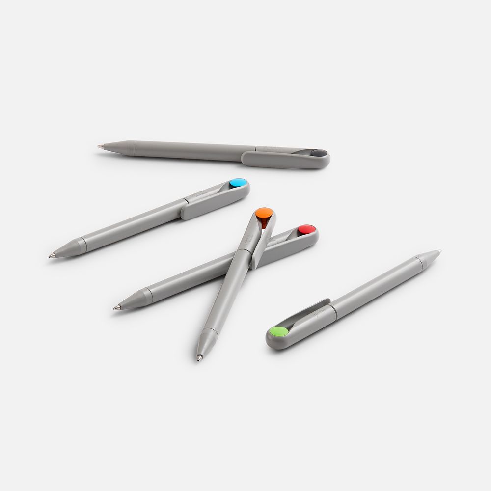 Ручка шариковая Prodir DS1 TMM Dot, серая с синим