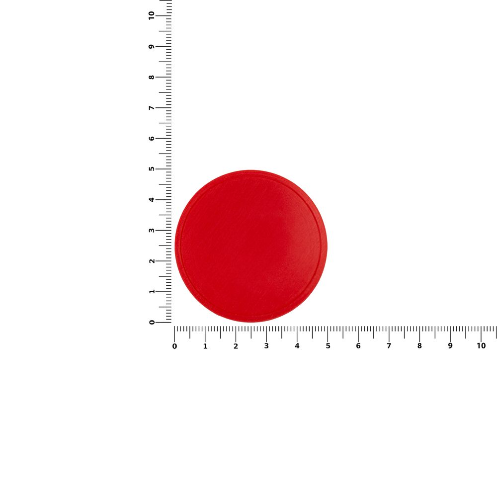 Лейбл из ПВХ Dzeta Round, L, красный
